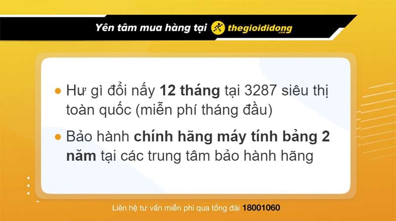 Chính sách bảo hành khi mua máy tính bảng tại TGDĐ