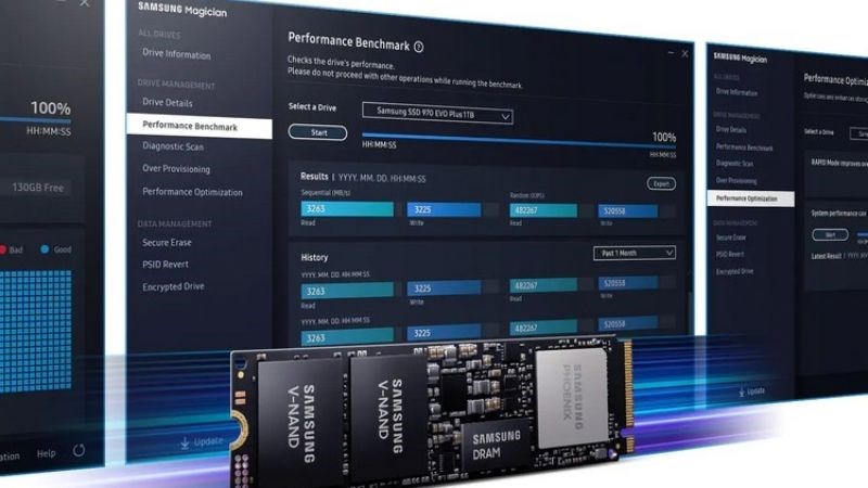 Phần mềm Samsung Magician hỗ trợ các dòng SSD phổ biến của Samsung Phần mềm Samsung Magician hỗ trợ các dòng SSD phổ biến của Samsung