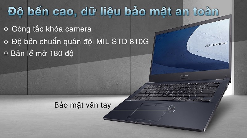 Chiếc laptop có độ bền cao cùng khoá bảo mật vân tay an toàn