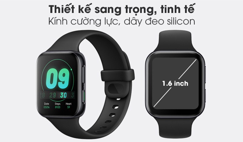 OPPO Watch còn được trang bị tấm nền AMOLED với độ sáng cao