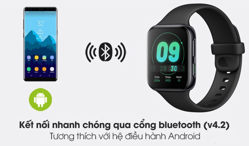 OPPO Watch được trang bị chuẩn kết nối Bluetooth 4.2 