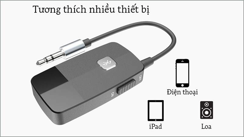 Bộ thu phát Bluetooth của Roman tương thích với phần lớn các thiết bị có trang bị jack cắm 3.5mm