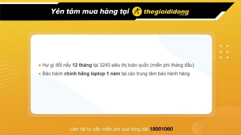 Chính sách bảo hành tại Thế Giới Di Động.