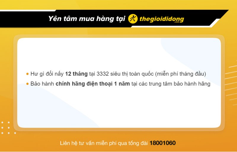 Chính sách bảo hành tại Thế Giới Di Động