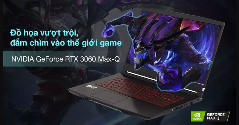 RTX 3060 Max-Q mang lại sức chiến ổn định cho những tựa game yêu cầu cấu hình cao