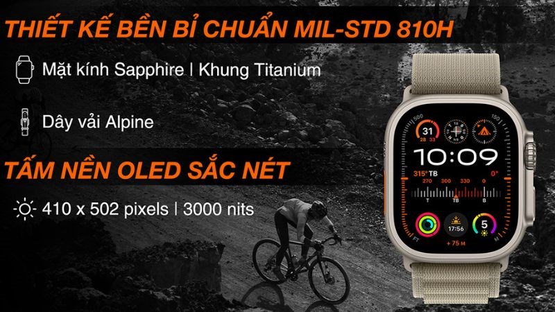 Apple Watch Ultra 2 có kiểu dáng thời thượng, thân thiện với môi trường