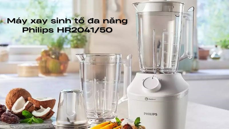 Máy xay sinh tố Philips có kiểu dáng hiện đại, sang trọng