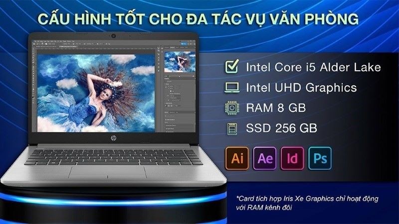 Laptop HP 240 G9 i5 (6L1Y1PA) có thiết kế sang trọng, trang nhã