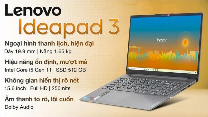 Laptop Lenovo Ideapad 3 15ITL6 i5 (82H803CVVN) - Một sản phẩm vô cùng tiện lợi với cả năng đa nhiệm của sản phẩm