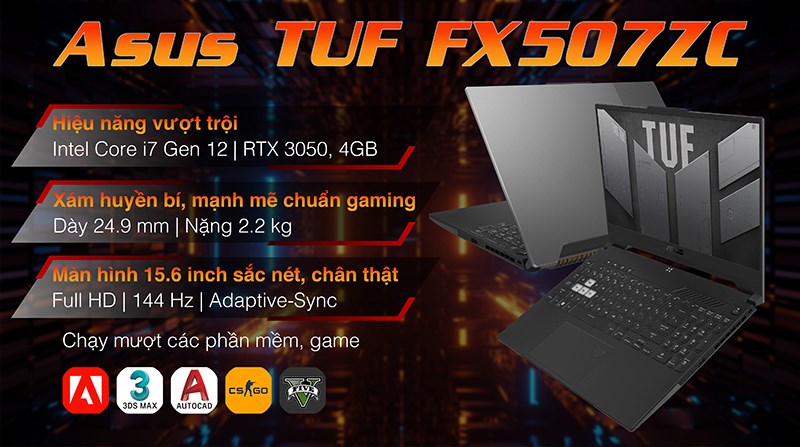 Trang bị màn hình có kích thước 15.6 inch sắc nét, tần số quét 144 Hz 