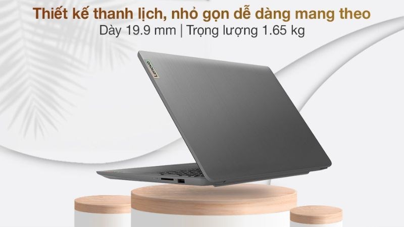 Laptop có vẻ ngoài hiện đại với sắc xám thanh lịch