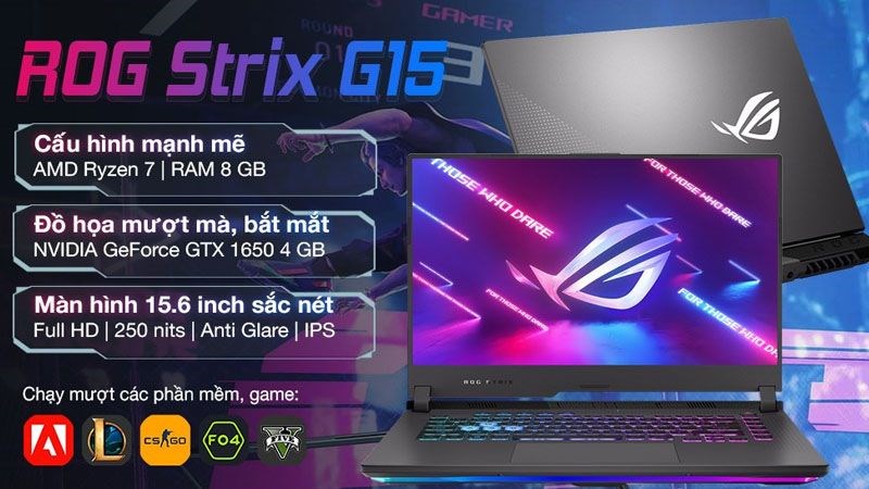 ASUS ROG Strix Gaming có màn hình chống chói Anti Glare bảo vệ mắt