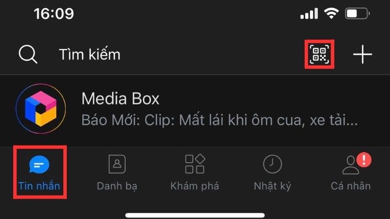 Bạn mở ứng dụng Zalo trên điện thoại và chọn mục Tin nhắn > Ấn chọn biểu tượng mã QR Bạn mở ứng dụng Zalo trên điện thoại và chọn mục Tin nhắn > Ấn chọn biểu tượng mã QR