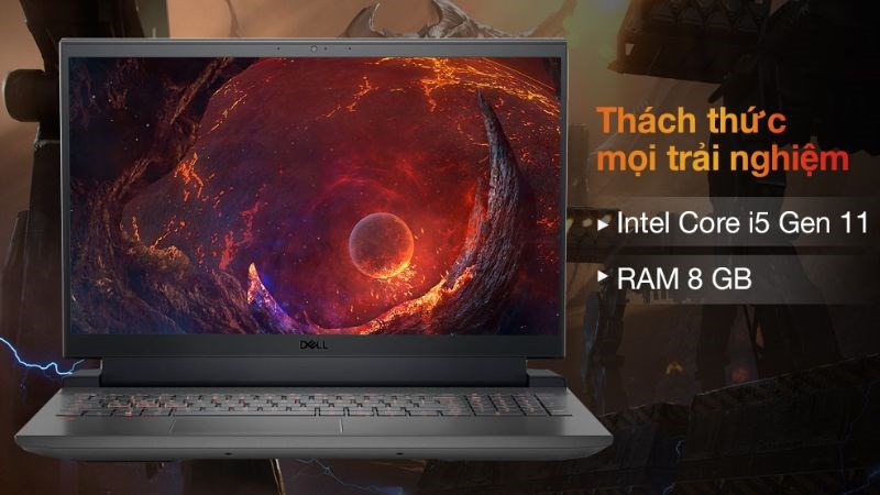 Dell Gaming G15 5511 i5 11400H thách thức mọi trải nghiệm