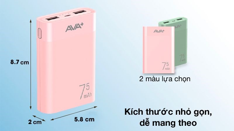 Kích thước nhỏ gọn dễ thương