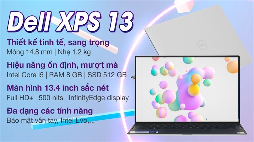 Dell XPS 13 nhỏ gọn sang trọng về thiết kế