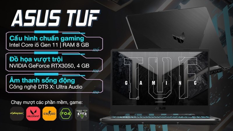 Laptop Asus TUF Gaming F15 FX506HC i5 (HN144W) có ổ SSD 1TB 