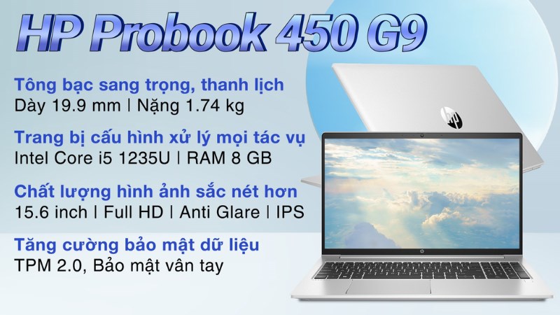 Laptop HP Probook 450 G9 i5 (6M0Y9PA) xử lý hình ảnh và video độ phân giải cao 