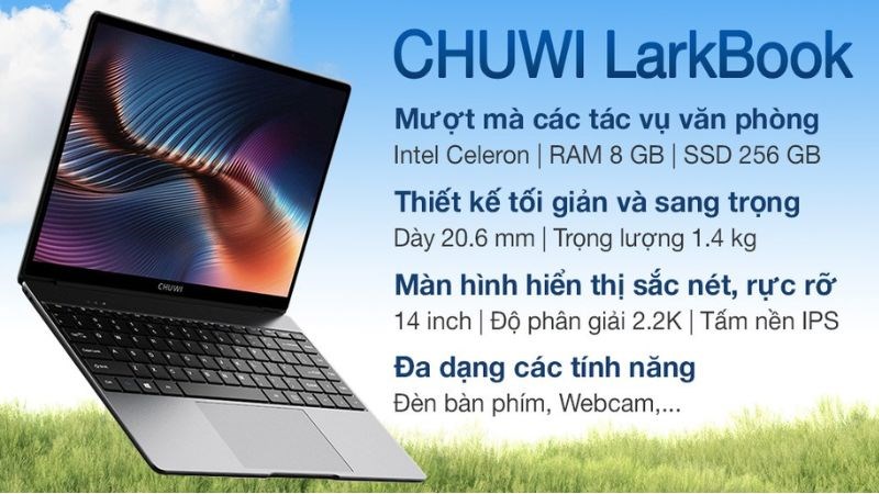 Chuwi LarkBook nhỏ gọn và có hiệu suất cơ bản Chuwi LarkBook nhỏ gọn và có hiệu suất cơ bản