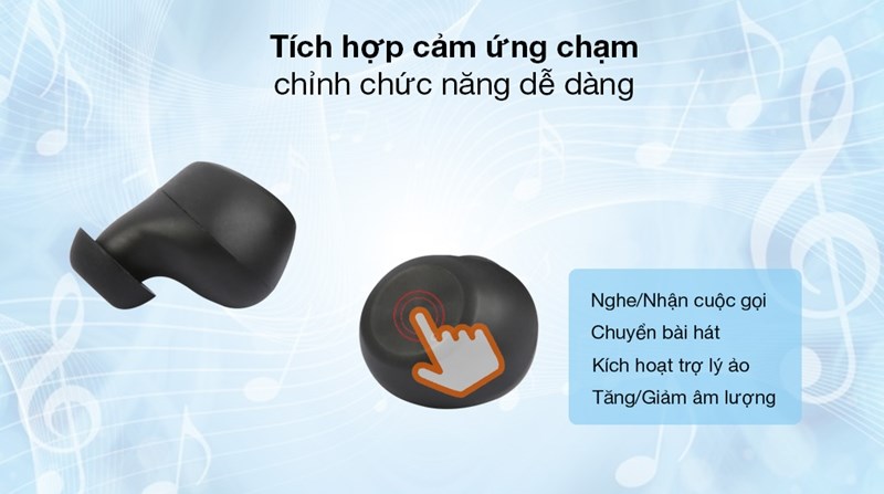 Các nút cảm ứng được tích hợp dễ sử dụng Các nút cảm ứng được tích hợp dễ sử dụng