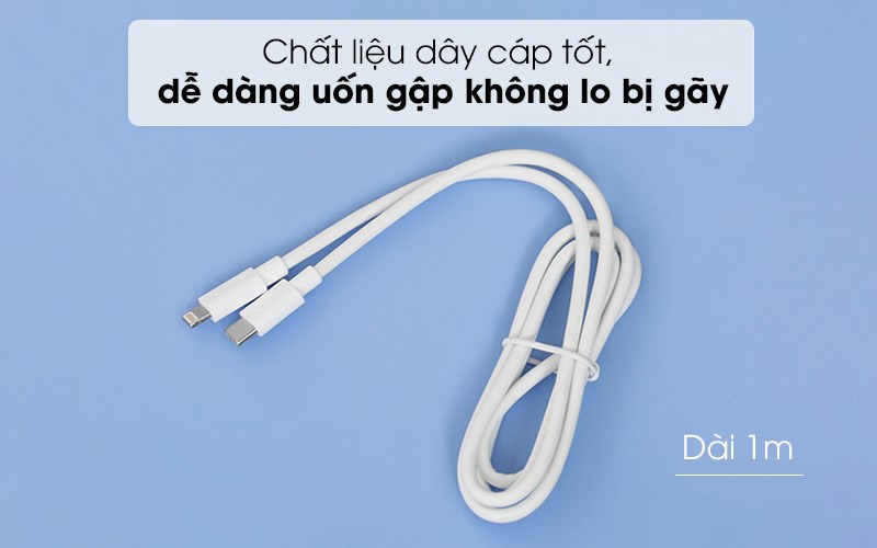 Cáp sạc thiết kế đơn giản với chất liệu cao cấp Cáp sạc thiết kế đơn giản với chất liệu cao cấp