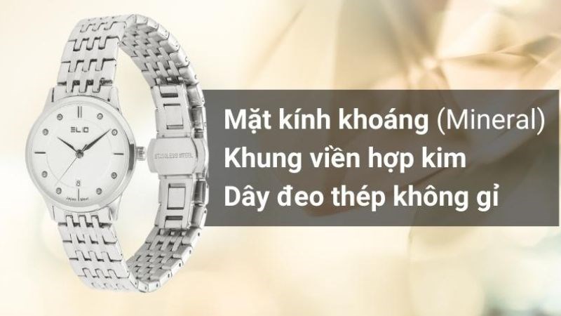 Khung viền của đồng hồ với chất liệu hợp kim chịu lực tốt