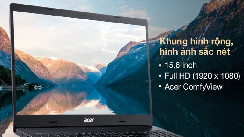 Laptop Acer Aspire 3 A315 57 379K i3 mang đến bạn trải nghiệm hình ảnh chân thật, sống động