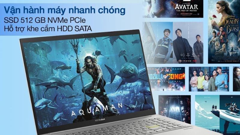 Màn ảnh rộng 15.6 inch sắc nét, chân thật đến từng chi tiết Màn ảnh rộng 15.6 inch sắc nét, chân thật đến từng chi tiết