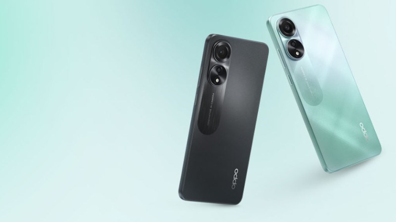 OPPO A78 có hai màu sắc là Mist Black và Aqua Green