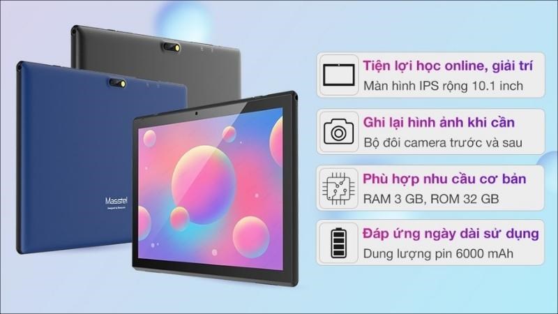 Masstel Tab 10A với cấu hình vô cùng ổn định cùng khả năng hỗ trợ kết nối 4G hiện đại