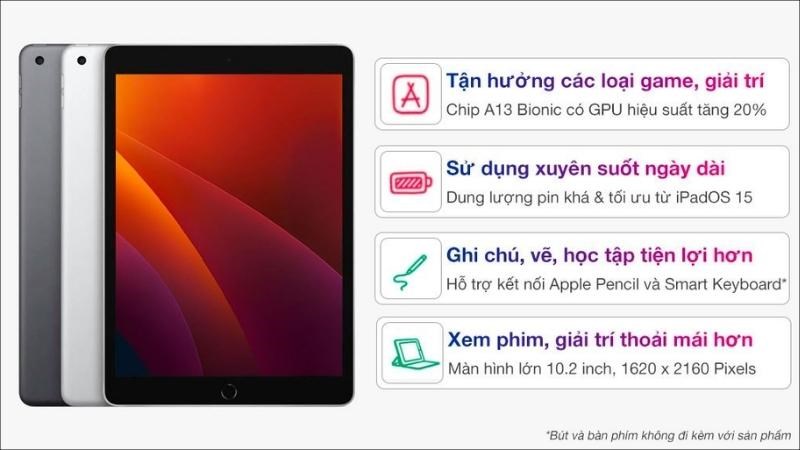 iPad 9 WiFI 64 GB - Sản phẩm cải tiến từ dòng iPad 8