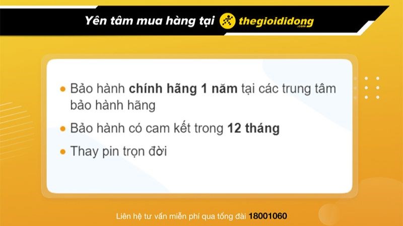 Chính sách bảo hành tại Thế Giới Di Động