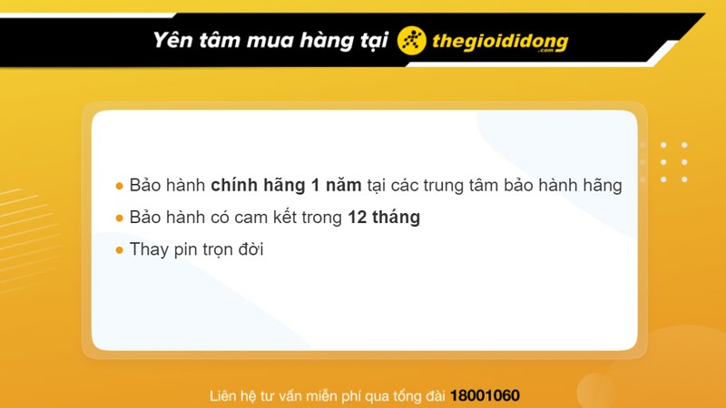 Chính sách bảo hành đồng hồ tại TGDĐ