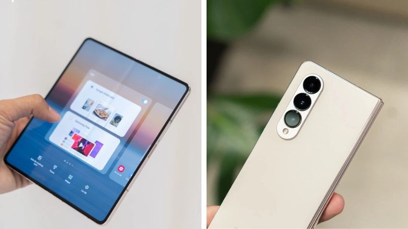 Camera trước và Camera sau của Galaxy Z Fold4 Camera trước và camera sau của Galaxy Z Fold4