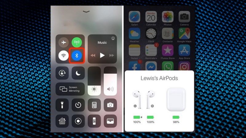 Cách kiểm tra thời lượng pin AirPods trên iPhone Cách kiểm tra thời lượng pin AirPods trên iPhone