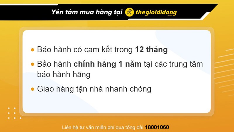 Yên tâm mua hàng tại Thế Giới Di Động