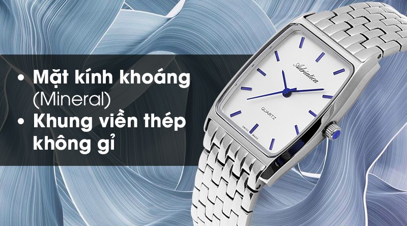 Đồng hồ có khung viền thép không gỉ