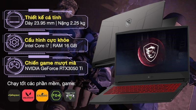 Thiết kế gaming khỏe khoắn, thu hút. Thiết kế gaming khỏe khoắn, cấu hình mạnh mẽ