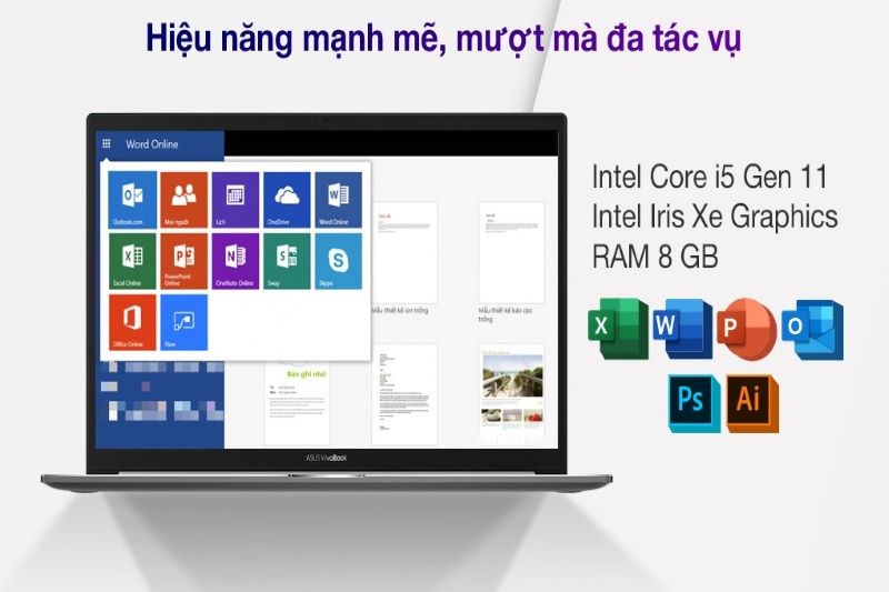 Hiệu năng mạnh mẽ, mượt mà đa tác vụ với chip core i5