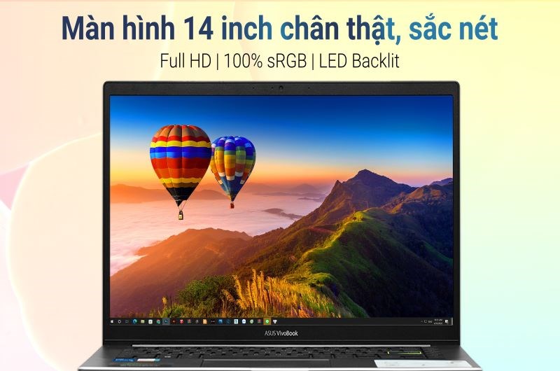 Màn hình full HD sRGB đem đến hình ảnh chân thật, sắc nét