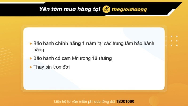 Chính sách bảo hành đồng hồ tại TGDĐ