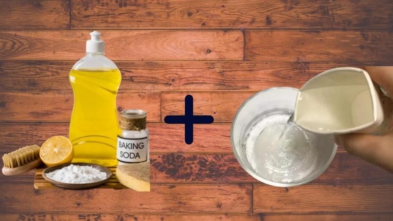 Sử dụng chất tẩy rửa chuyên dụng hoặc dung dịch xà phòng pha cùng nước Sử dụng chất tẩy rửa chuyên dụng hoặc dung dịch xà phòng pha cùng nước