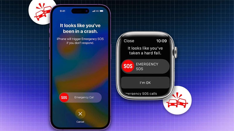 Khi có sự cố, cảnh báo sẽ hiển thị trên đồng hồ và iPhone được ghép nối