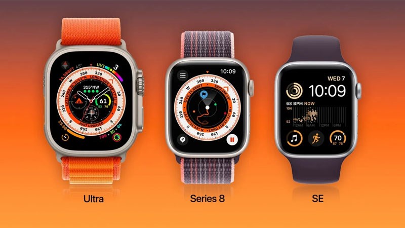 Ngoại hình Apple Watch Series 8, SE, Ultra