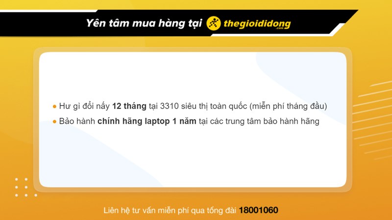 Chính sách bảo hành laptop tại Thế Giới Di Động Chính sách bảo hành laptop tại Thế Giới Di Động