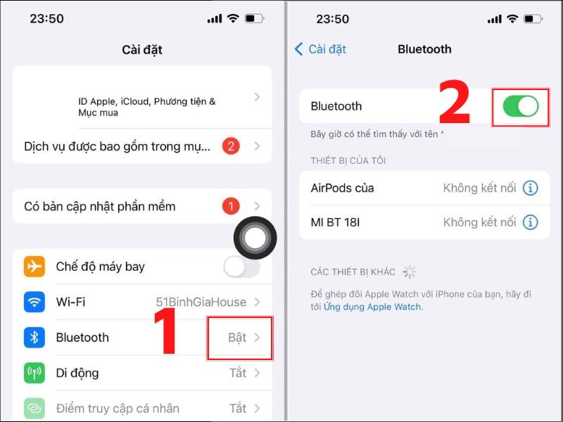 Khởi động Bluetooth trên máy