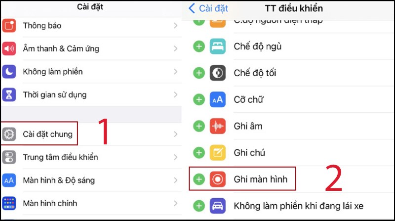 Cài đặt trình ghi màn hình vào AssistiveTouch Cài đặt trình ghi màn hình vào AssistiveTouch