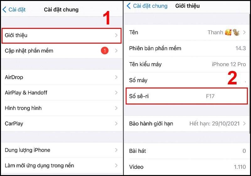 Kiểm tra số Seri của máy Kiểm tra số Seri của máy