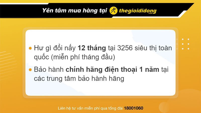 Chính sách bảo hành điện thoại tại Thế Giới Di Động