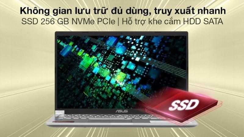 Ổ cứng SSD 256 GB giúp máy tính đóng và mở ứng dụng nhanh chóng Ổ cứng SSD 256 GB giúp máy tính đóng và mở ứng dụng nhanh chóng